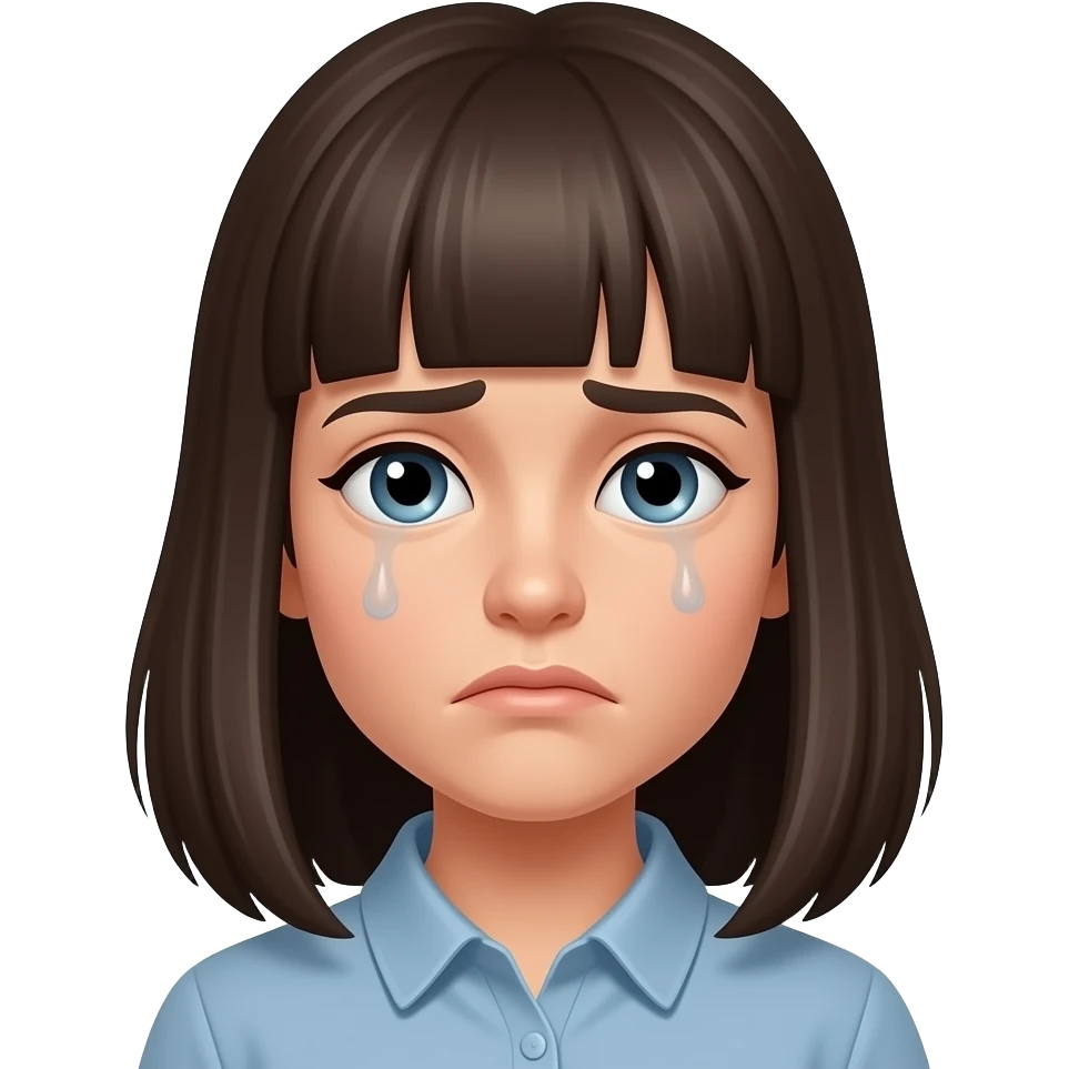 Sad Woman with bad up haircut emoji