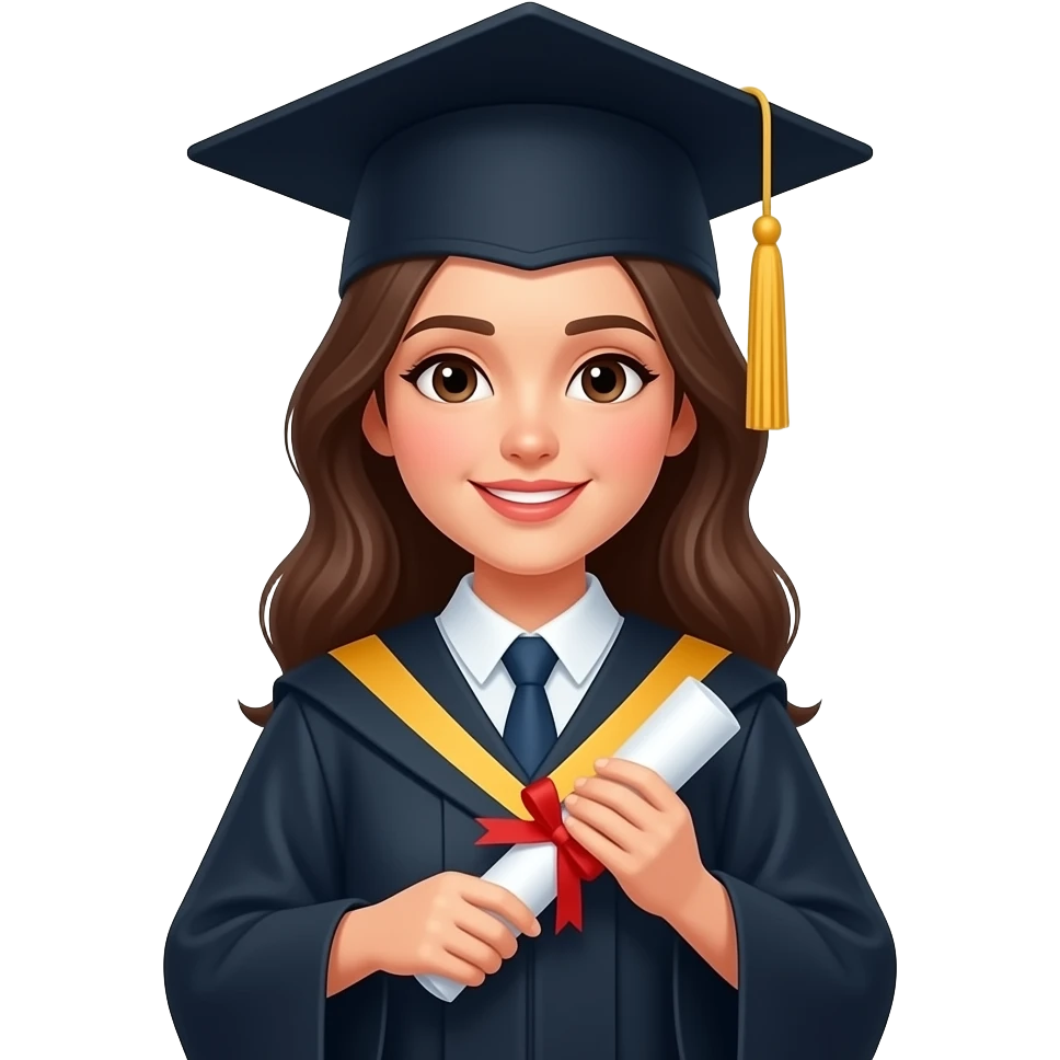 Mujer graduada de medico emoji