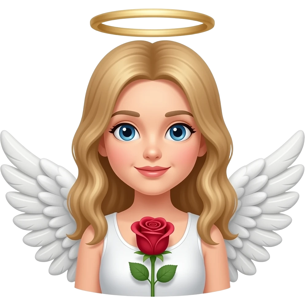 angel with rose emoji