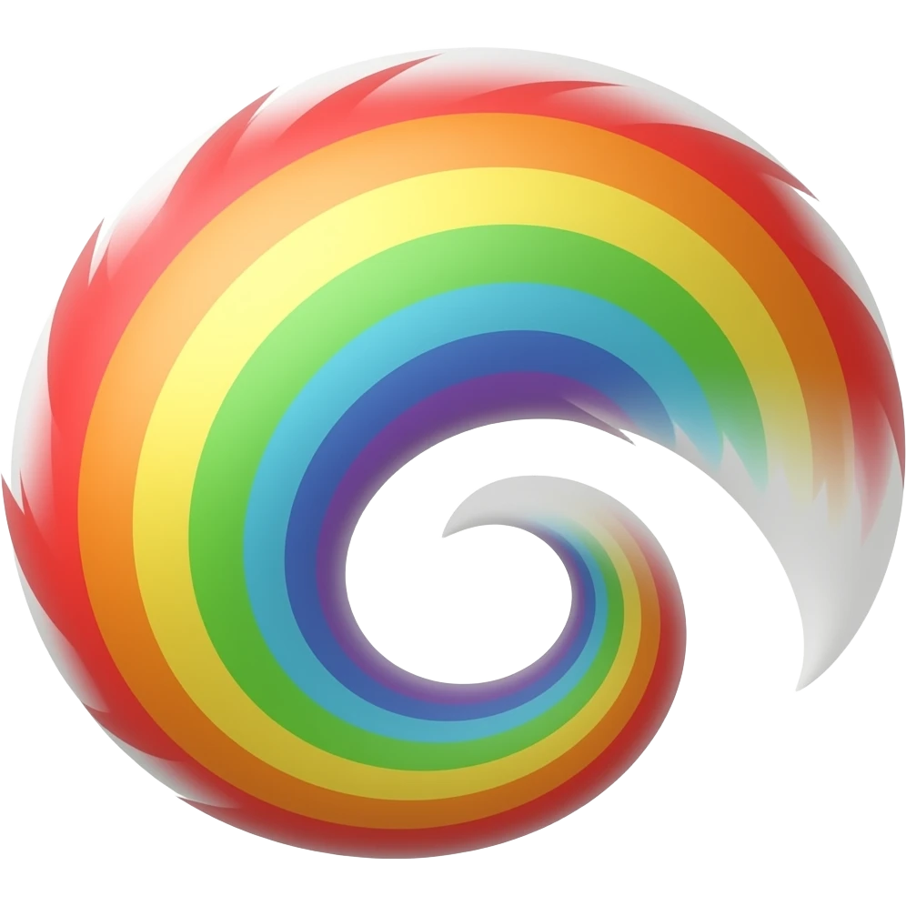 Rainbow tail emoji