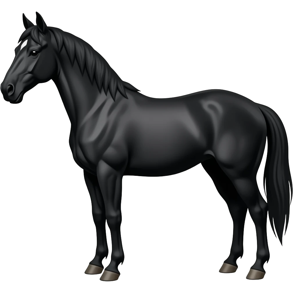 Black horse emoji