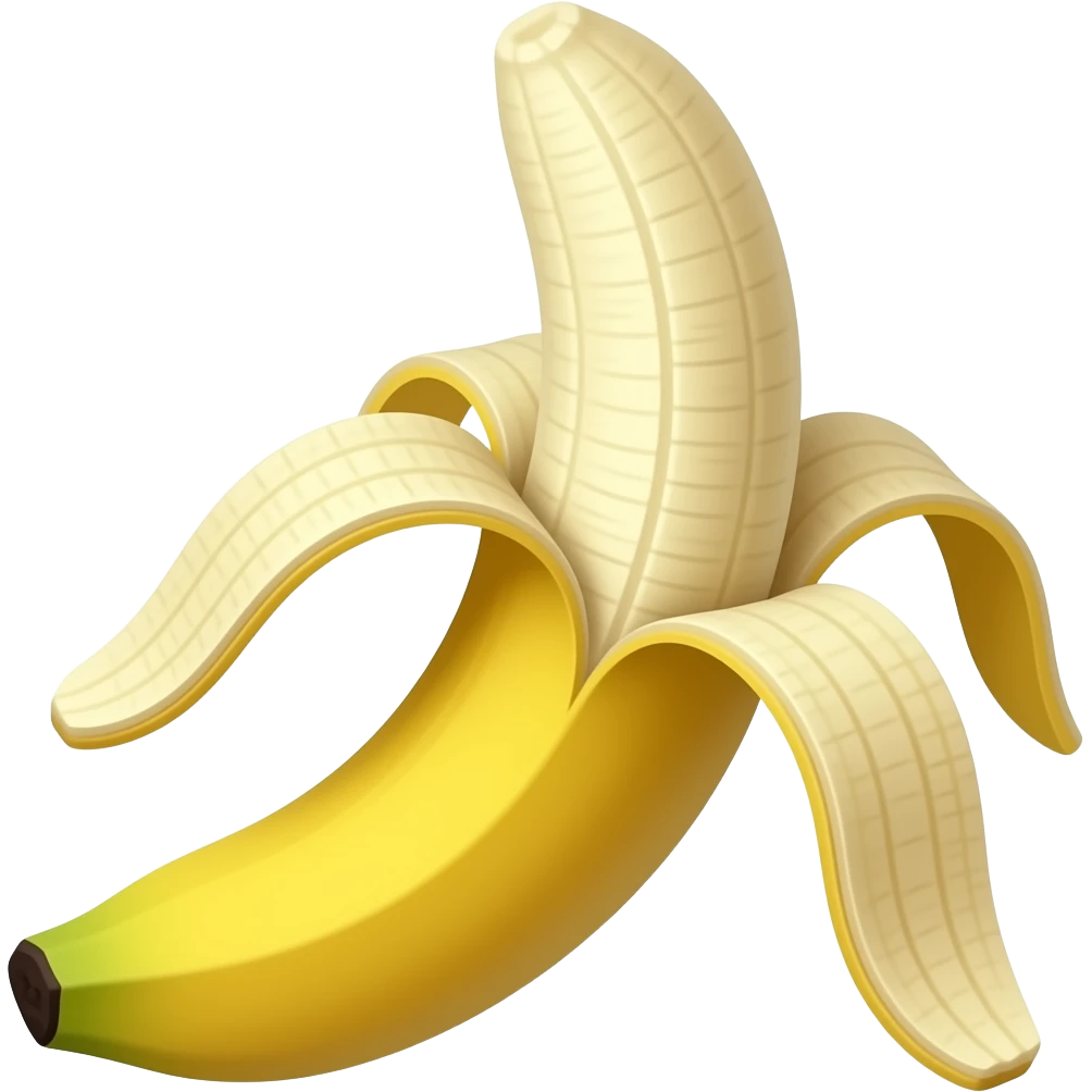A complete banana peel has no flesh, only the peel emoji