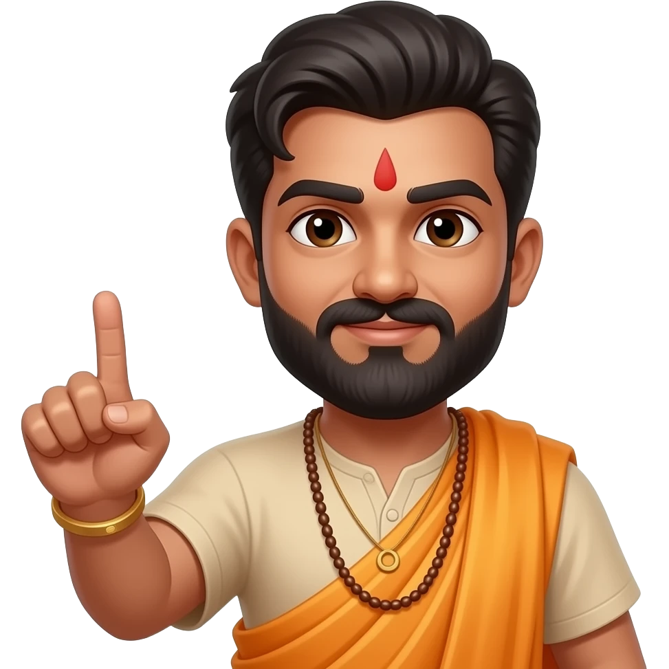 hindu man giving middle finger emoji