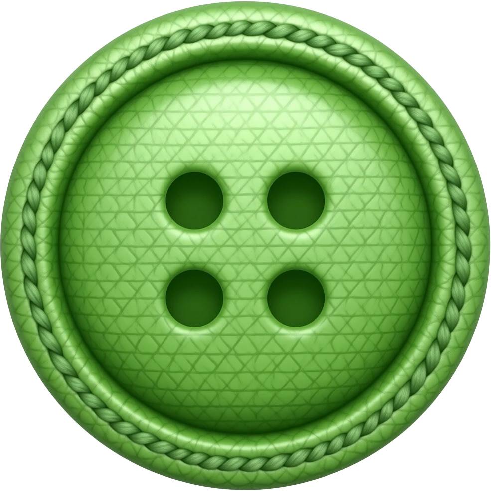 green stitching button emoji