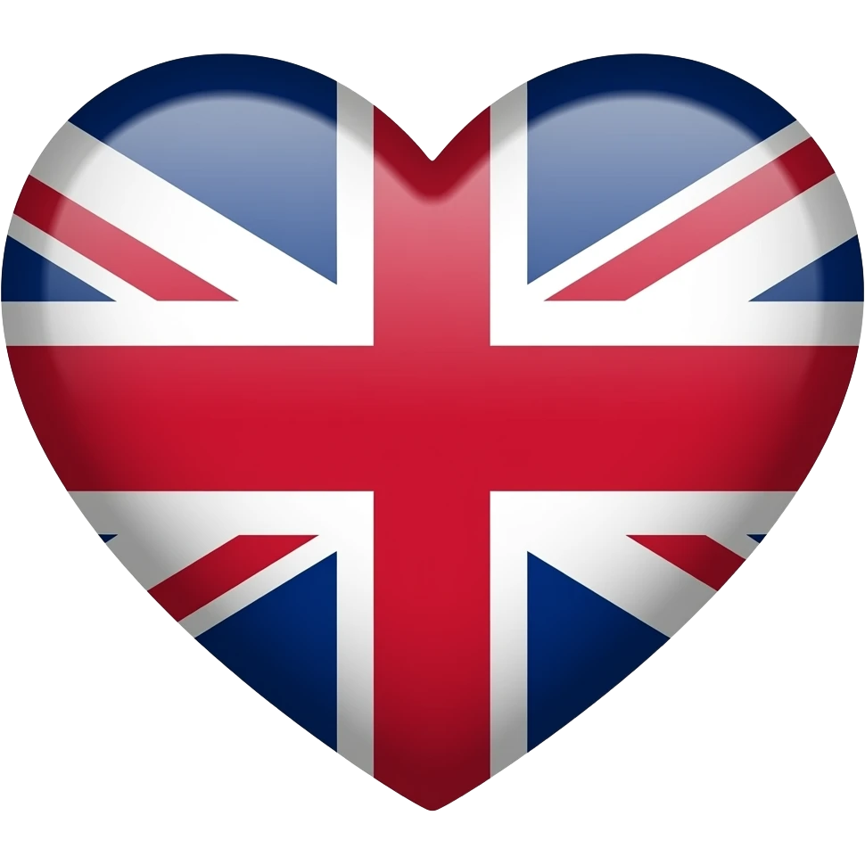 United Kingdom heart flag emoji