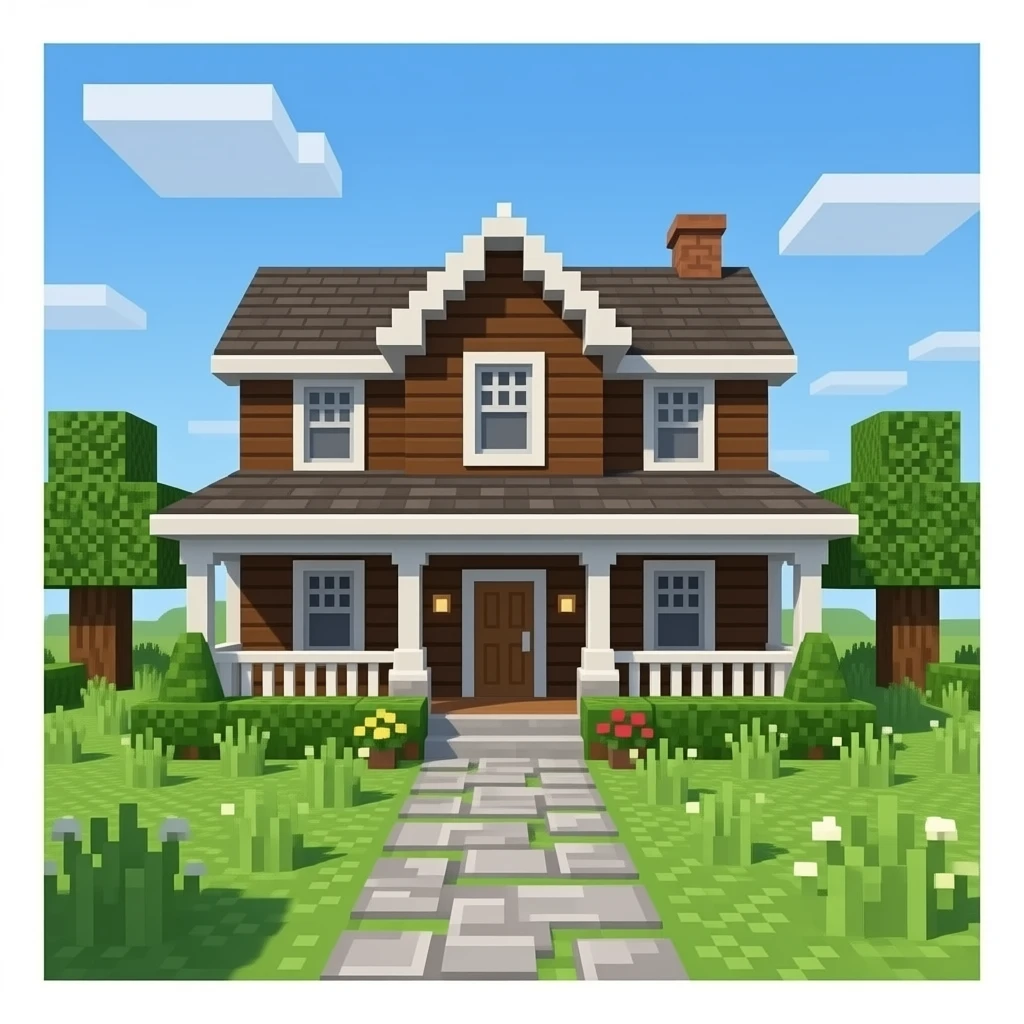 Minecraft  dark oak house tutorial emoji