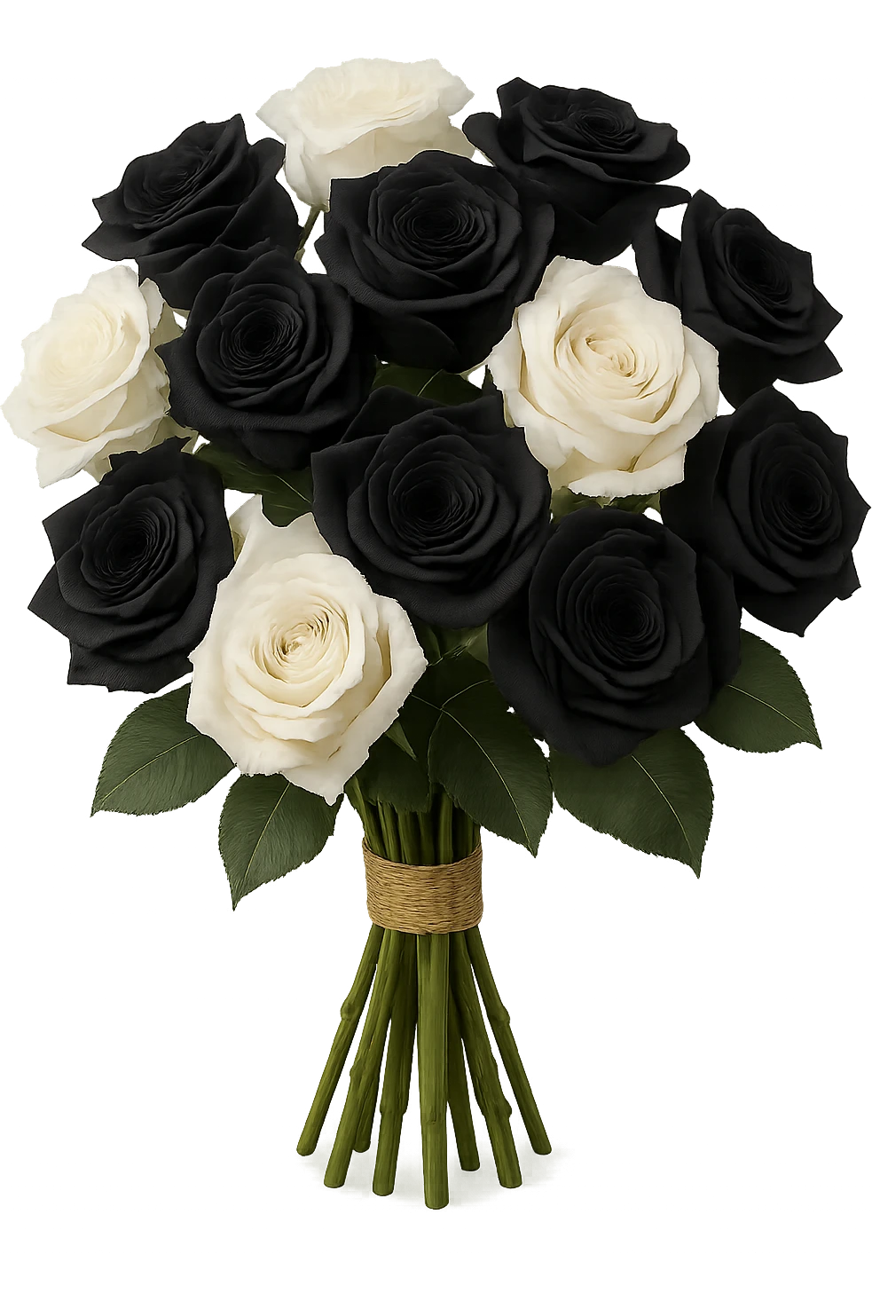 bouquet of white and black roses , remove background emoji