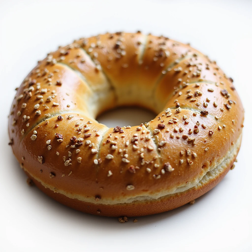 a bagel, realistic style, detailed, photorealistic emoji