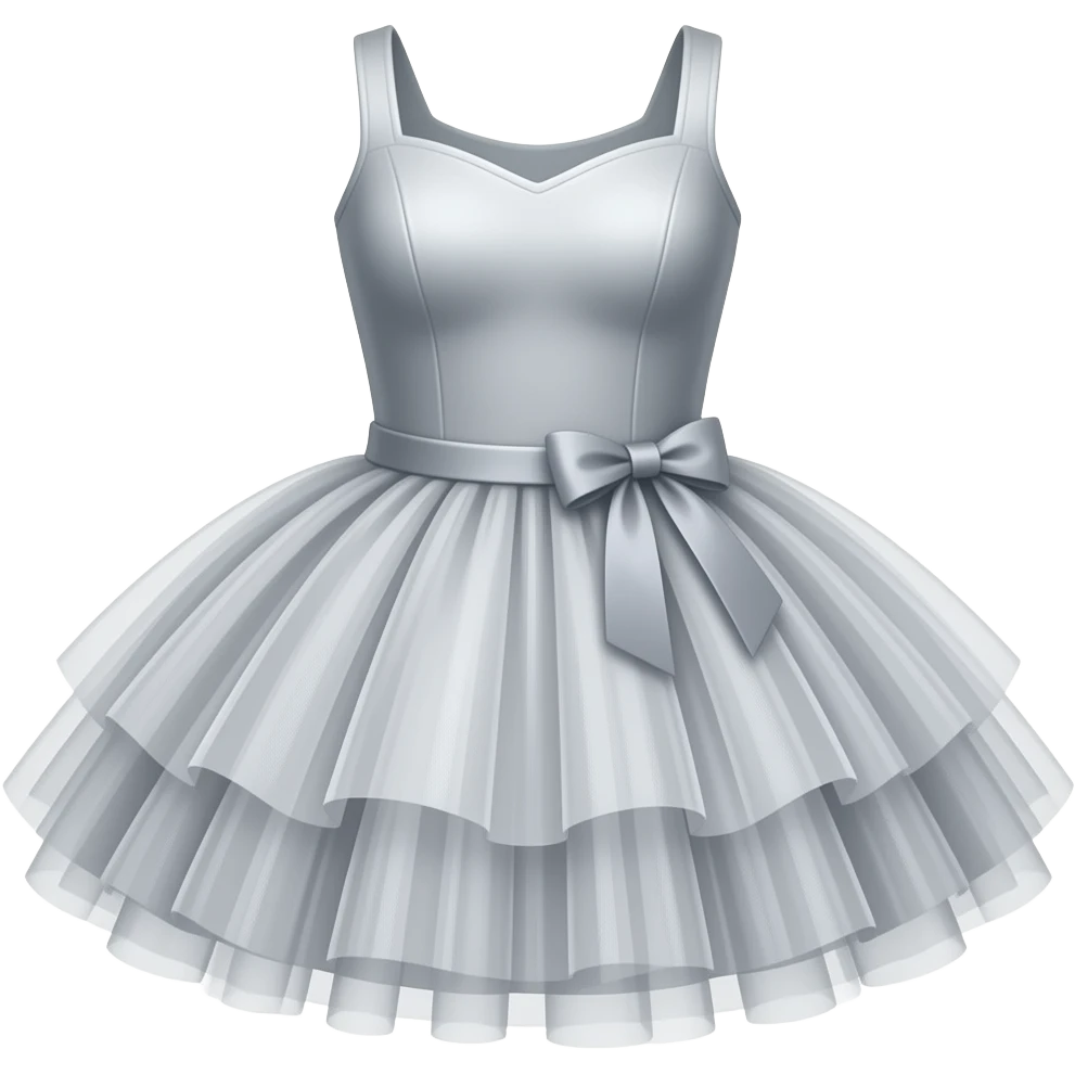 Tutu dress in gray and white emoji