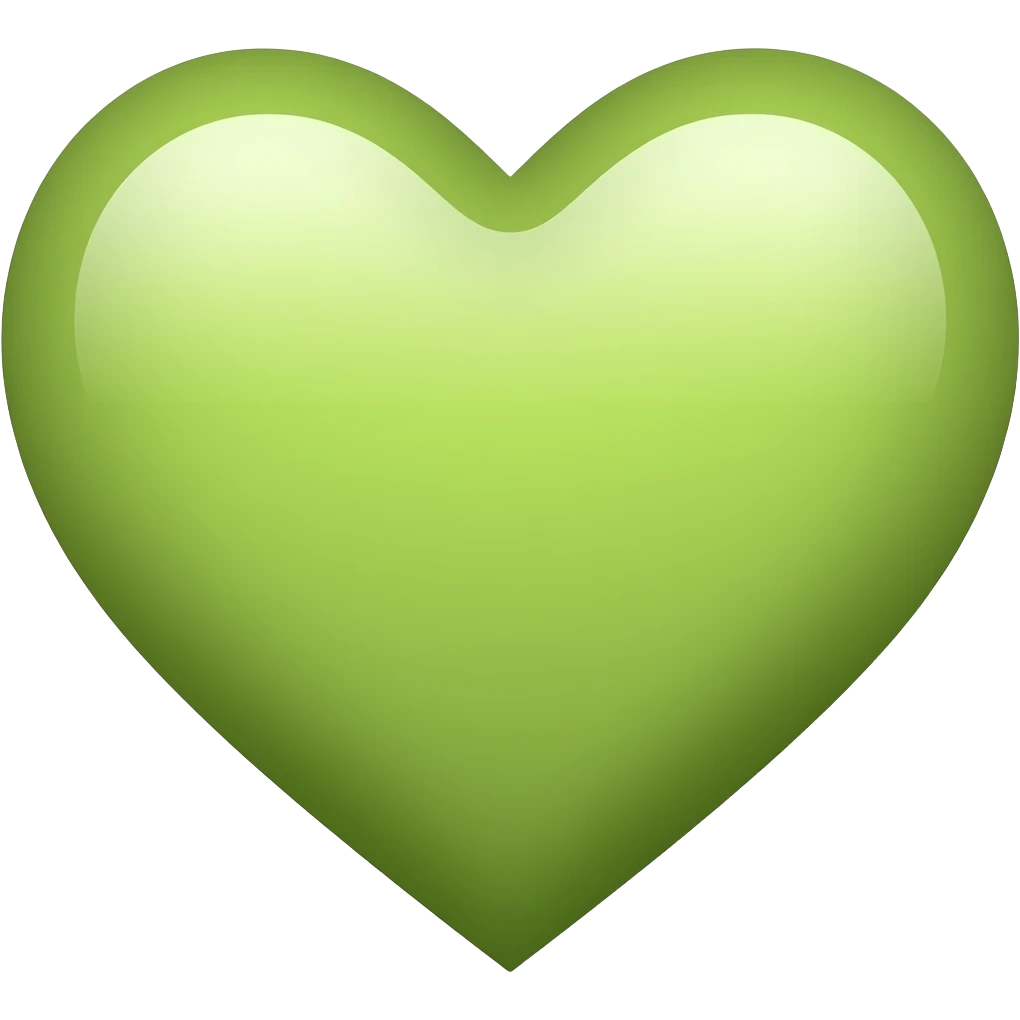 Light olive green heart emoji