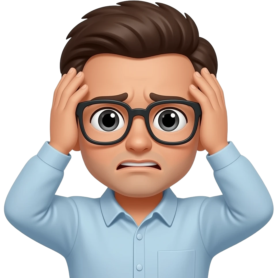 Stressed/overwhlemed emoji