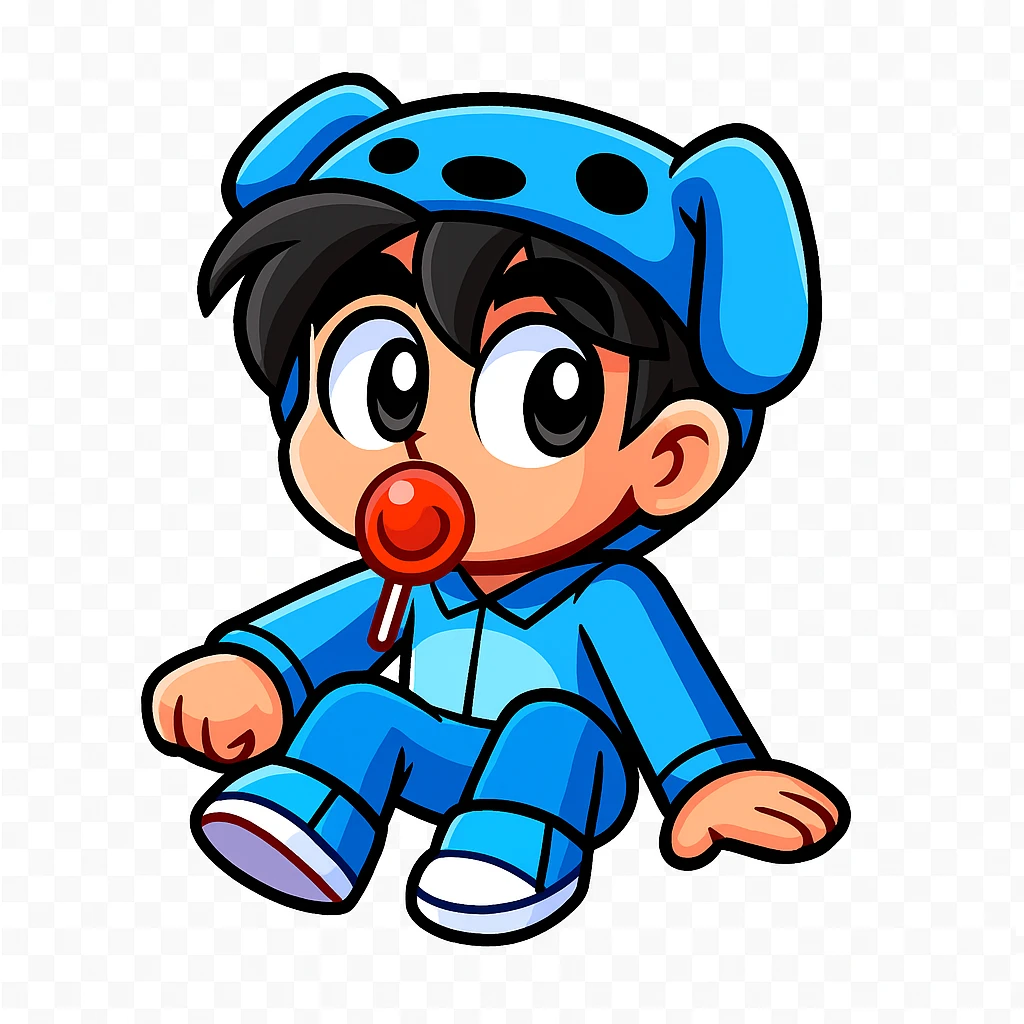 Extract the character from the background, including the clothes and accessories they are wearing, and place on a transparent background. Keep the original style and appearance exactly the same. and separately give me the picture

 emoji