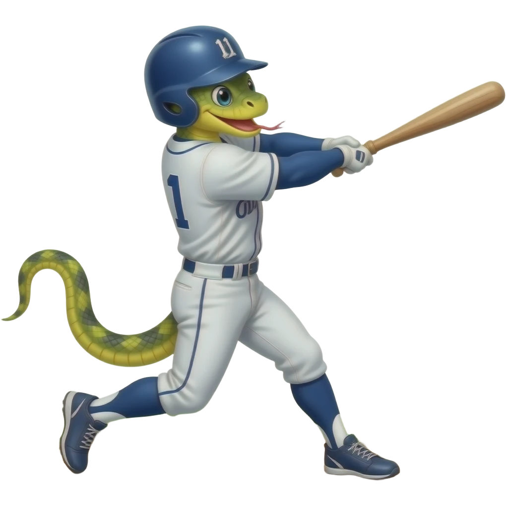 Rattlesnake hitting homerun emoji