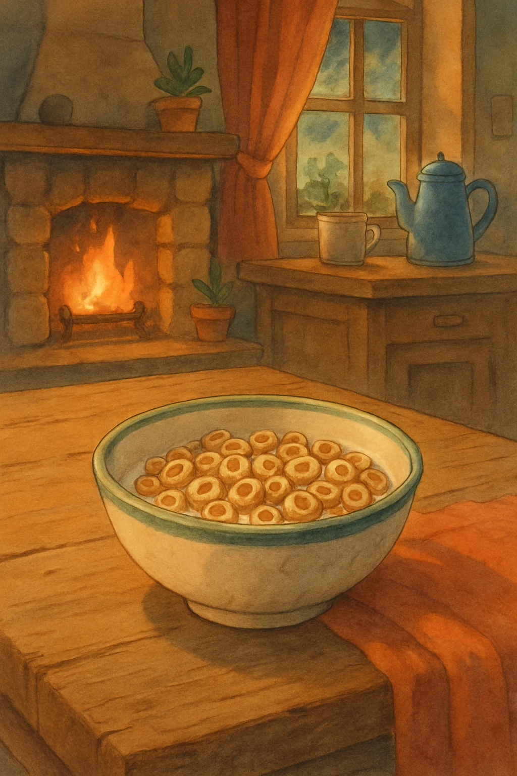 bowl of cheerios, cozy emoji