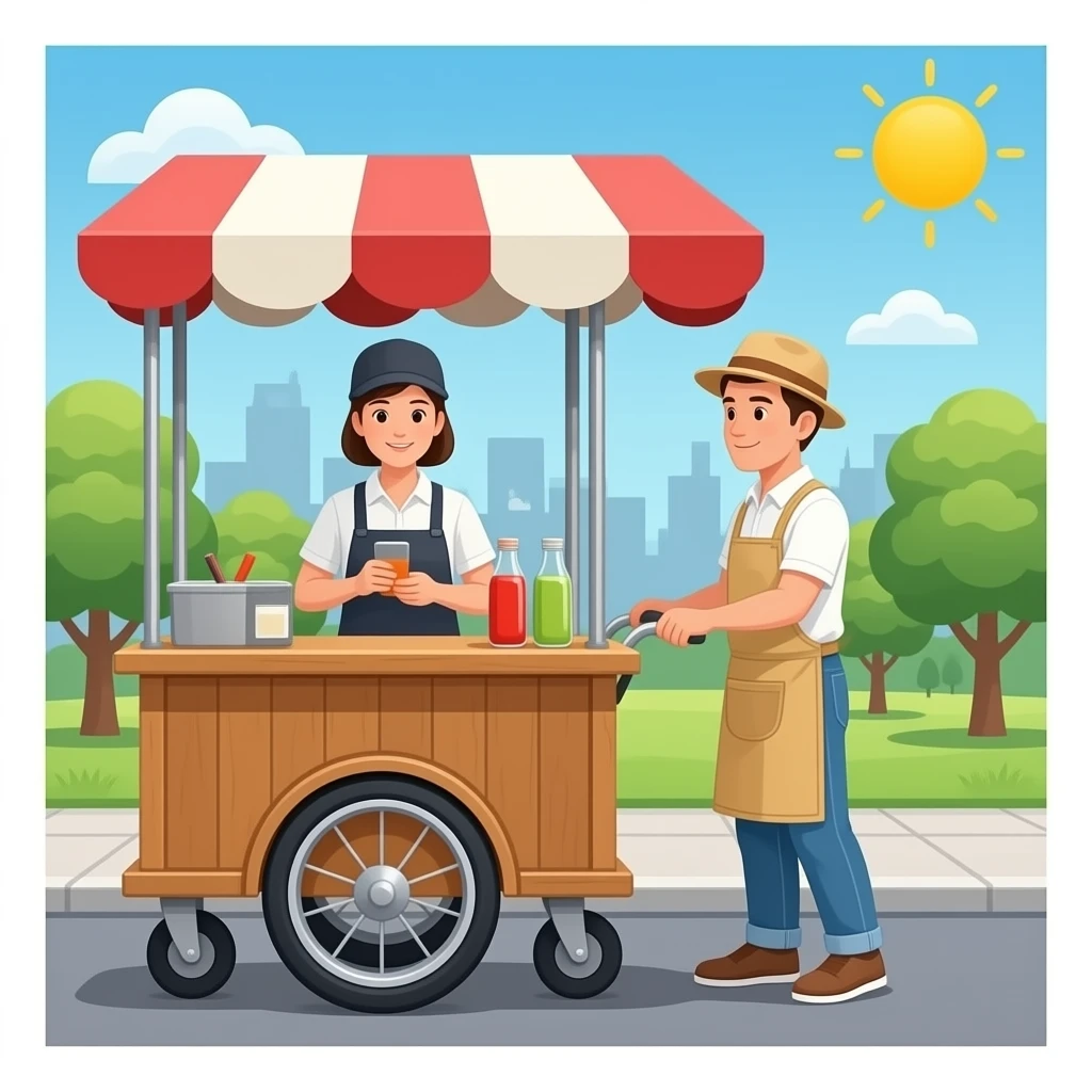 street vendor cart emoji
