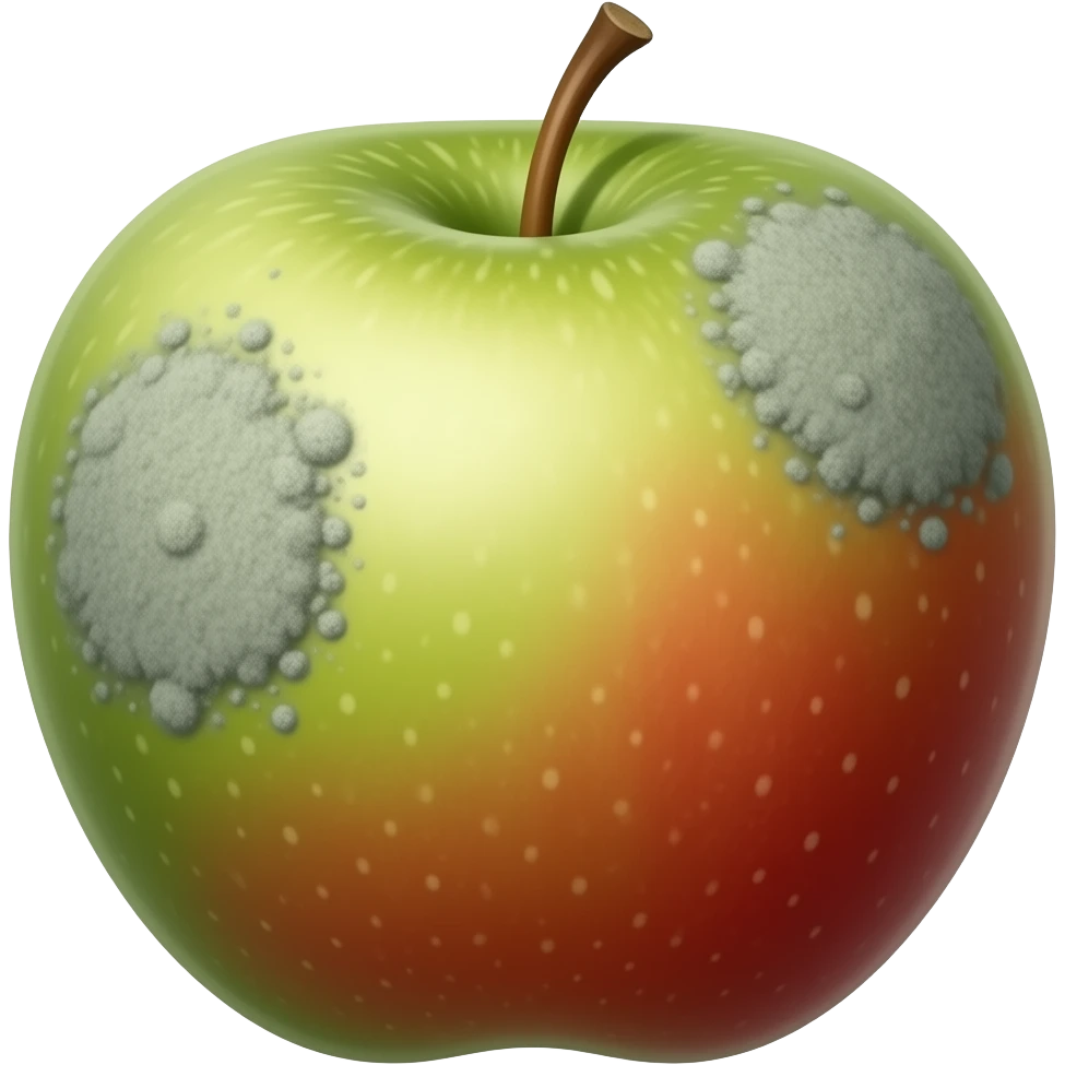 green moldy red apple emoji