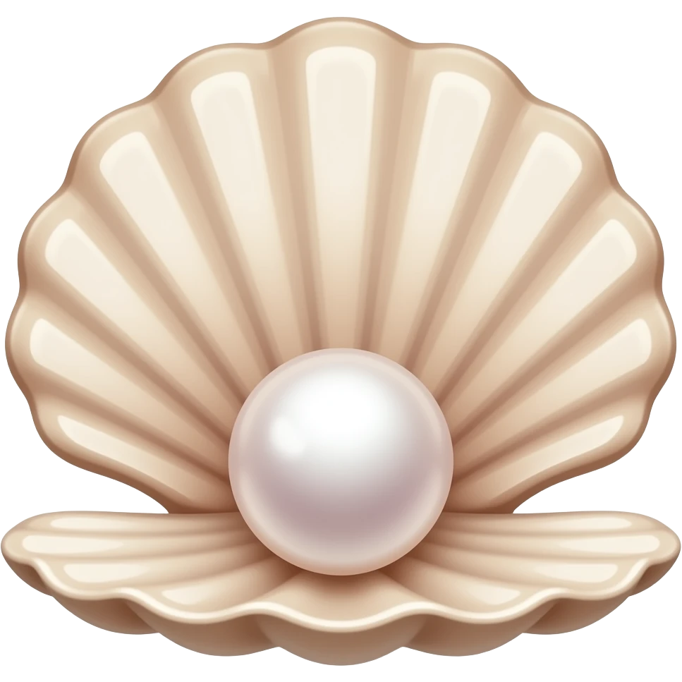 Seashell pearl emoji