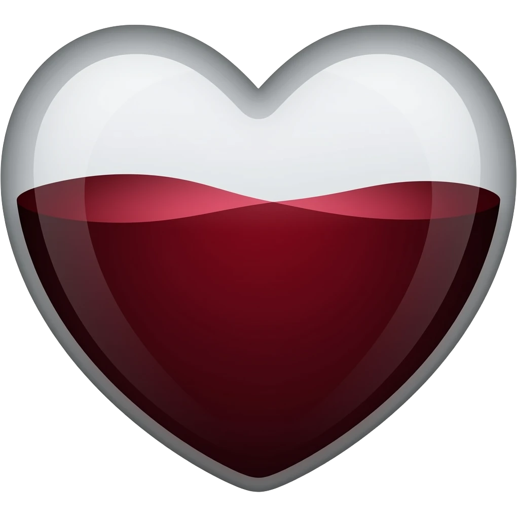 Corazon color vino tinto emoji