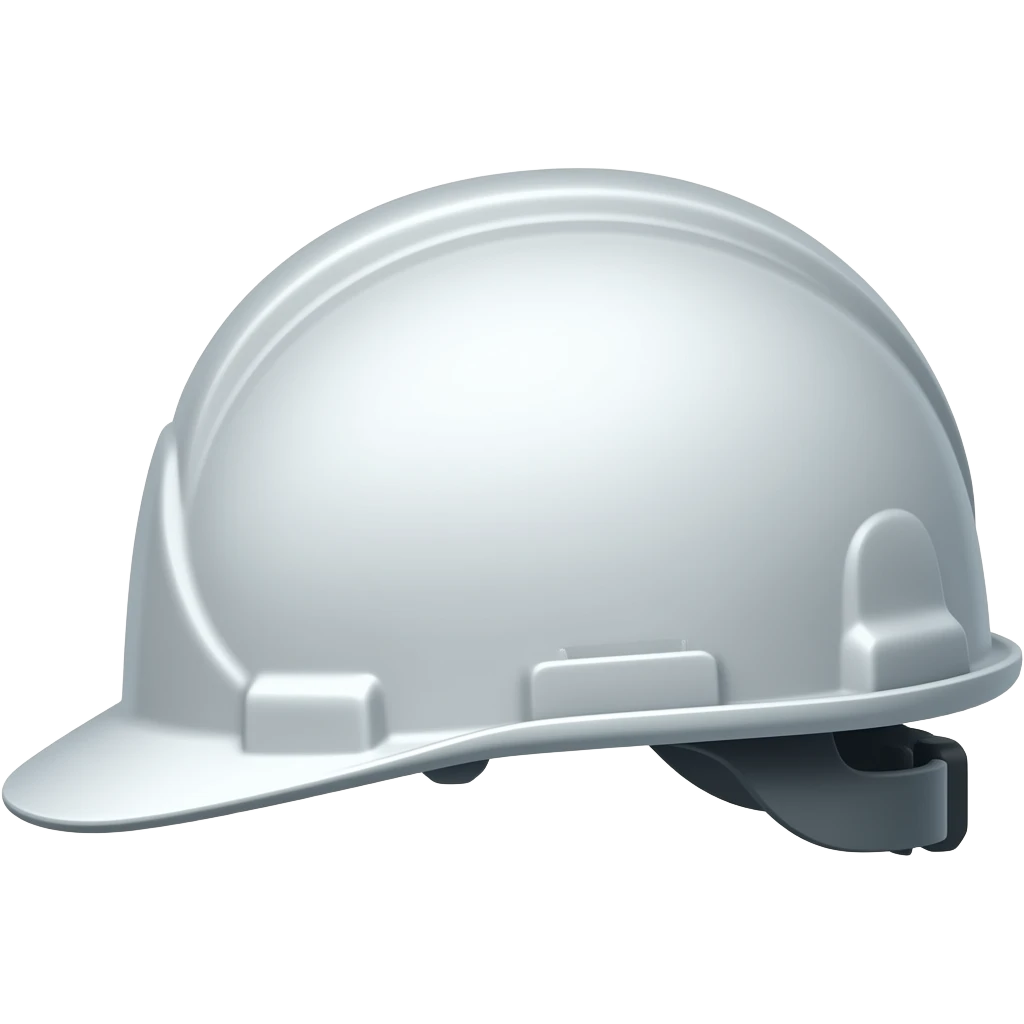 Casco blanco de arquitecto de lado emoji