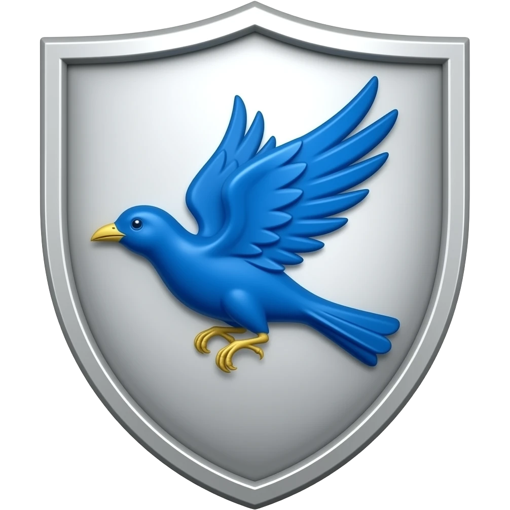 blue bird coat of arms emoji