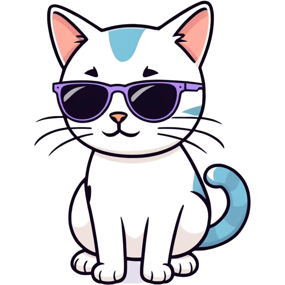 Cat with sunglasses emoji