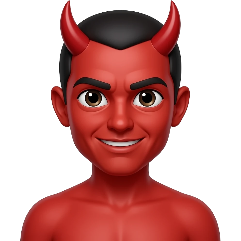 red devils with half body close up emoji