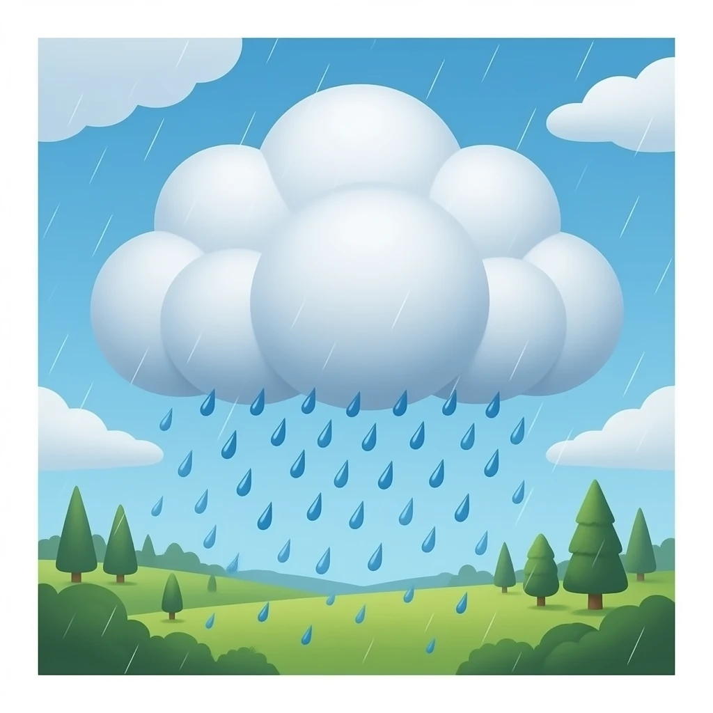 big textured rain cloud emoji