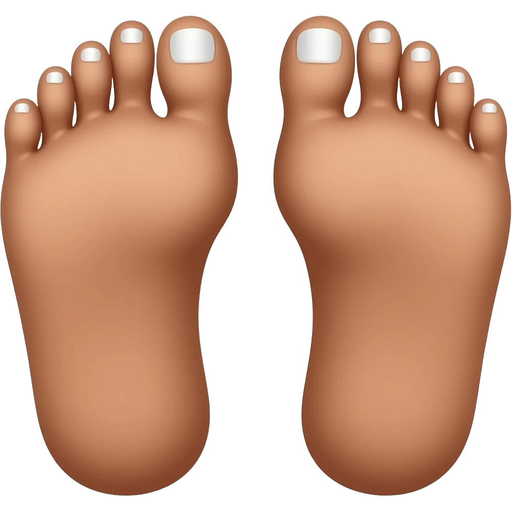 Brown feet toenails emoji