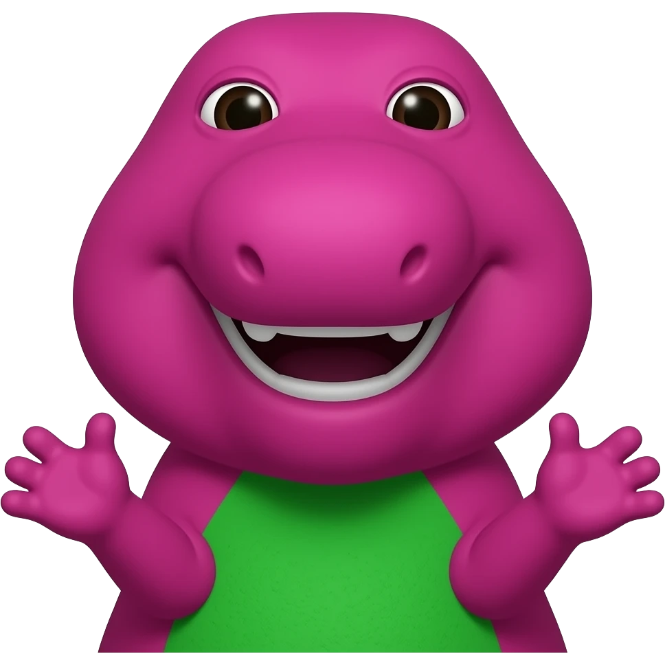 barney the purple dinosaur from the kids show emoji