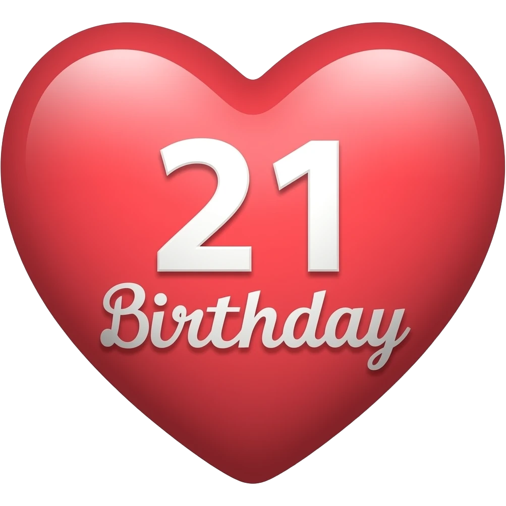 ANNA'S 21ST BIRTHDAY HEART emoji