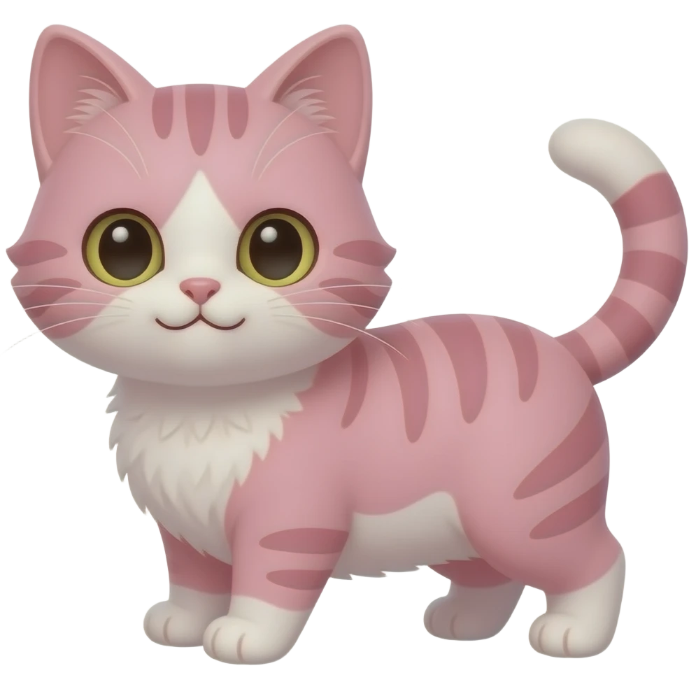 kawaii pink cats emoji