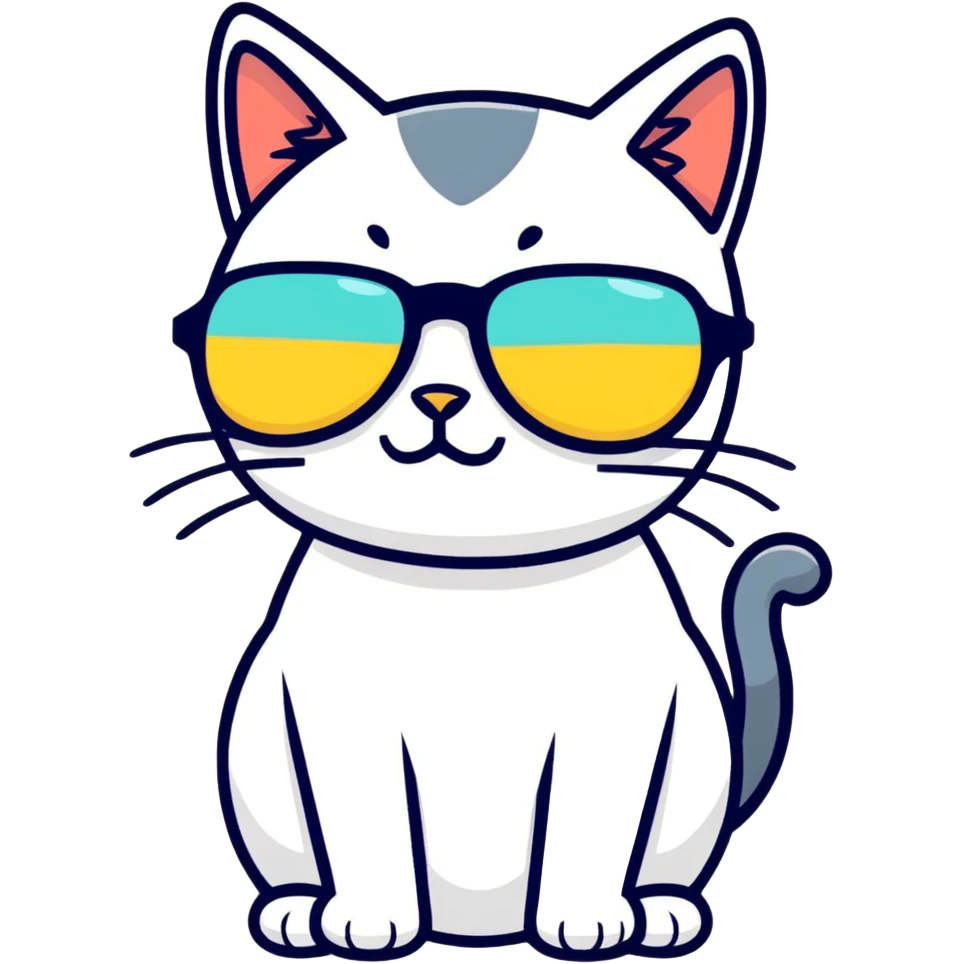 Cat with sunglasses emoji