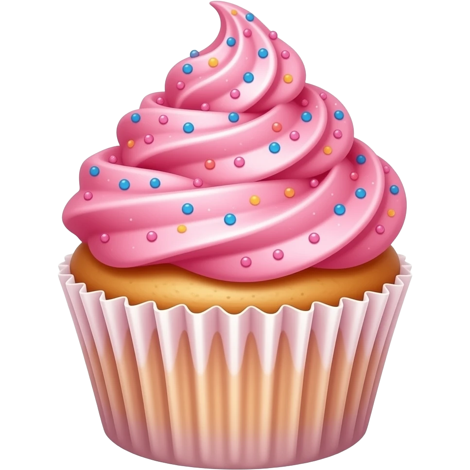 Cupcake with pink icing emoji