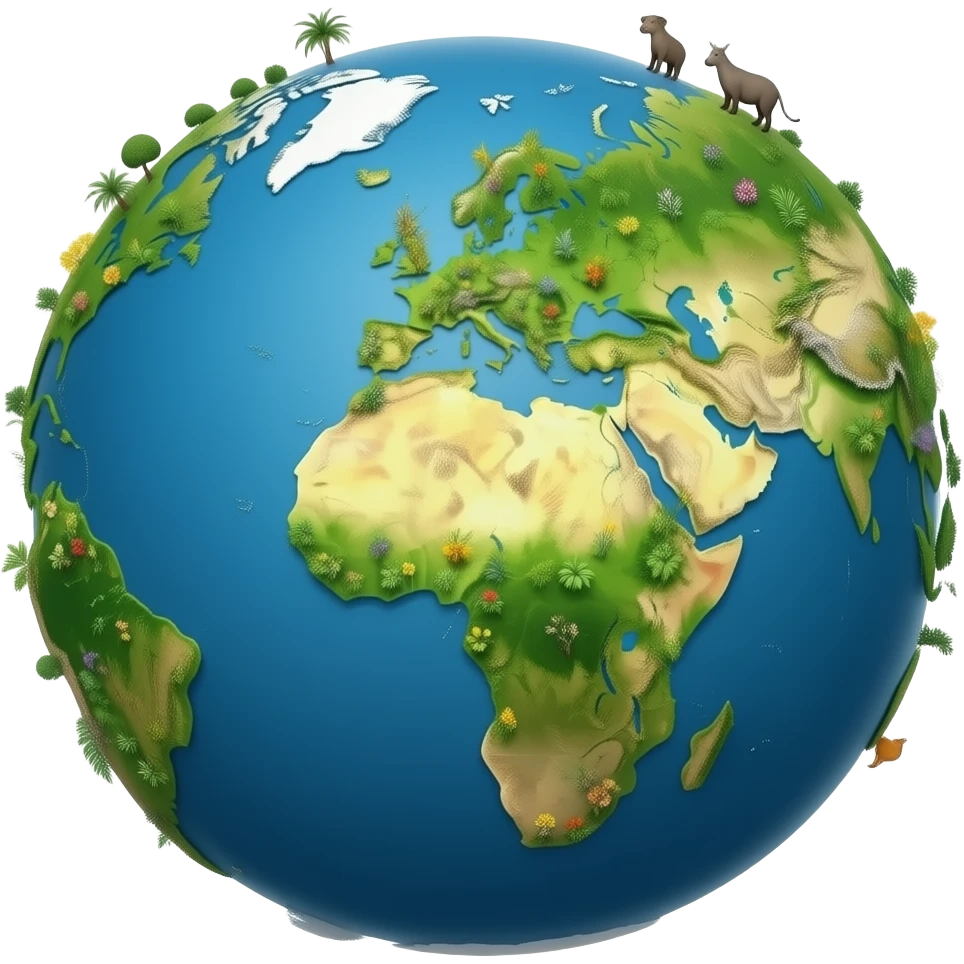 globe flora fauna big animals emoji