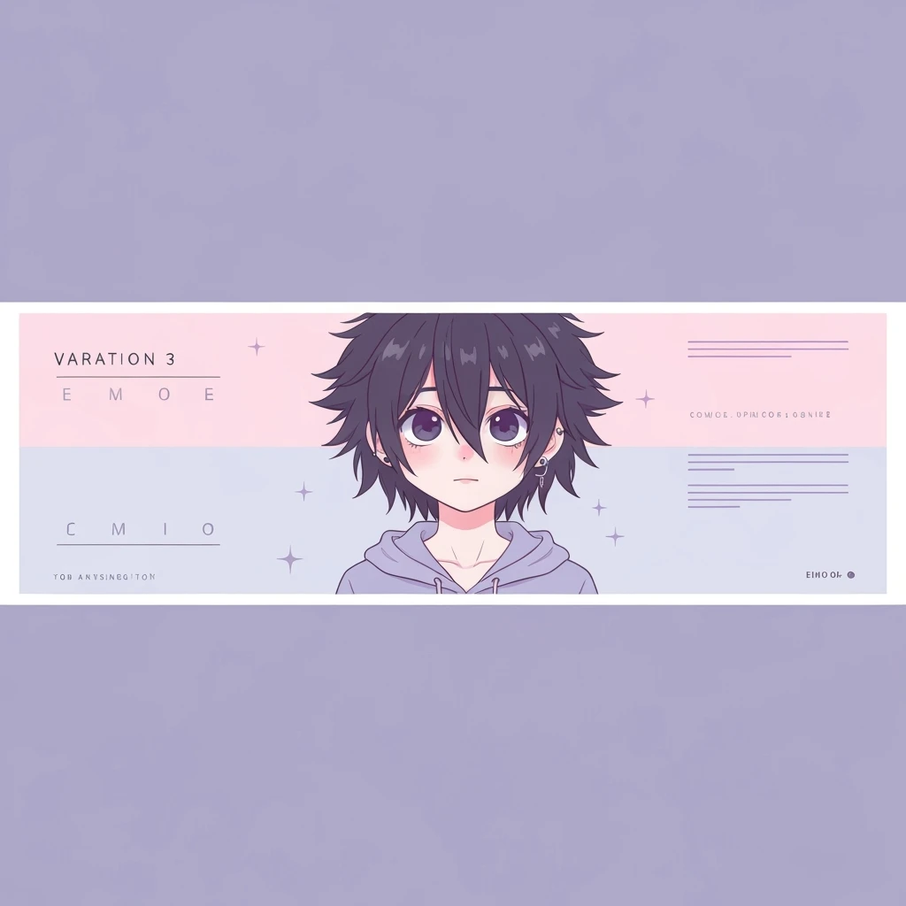 emo banner, cute, expressive, minimal, variation 3 emoji