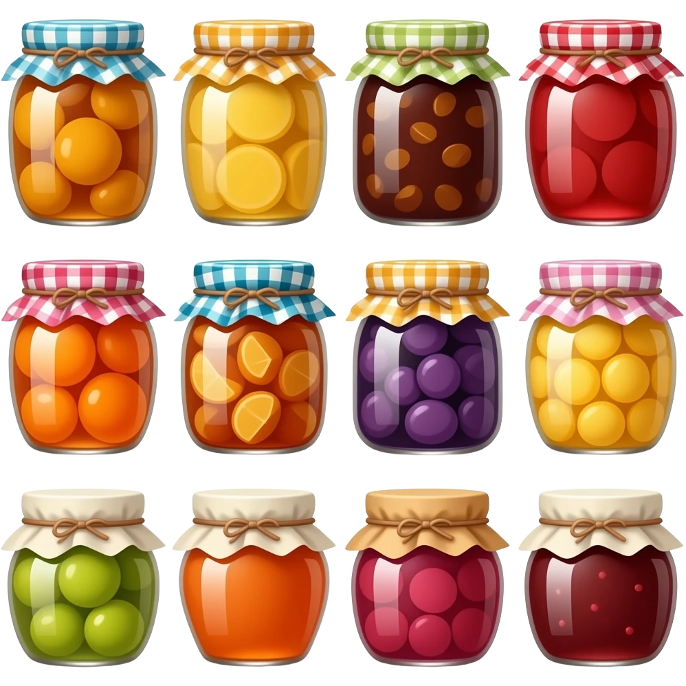 types of jam emoji