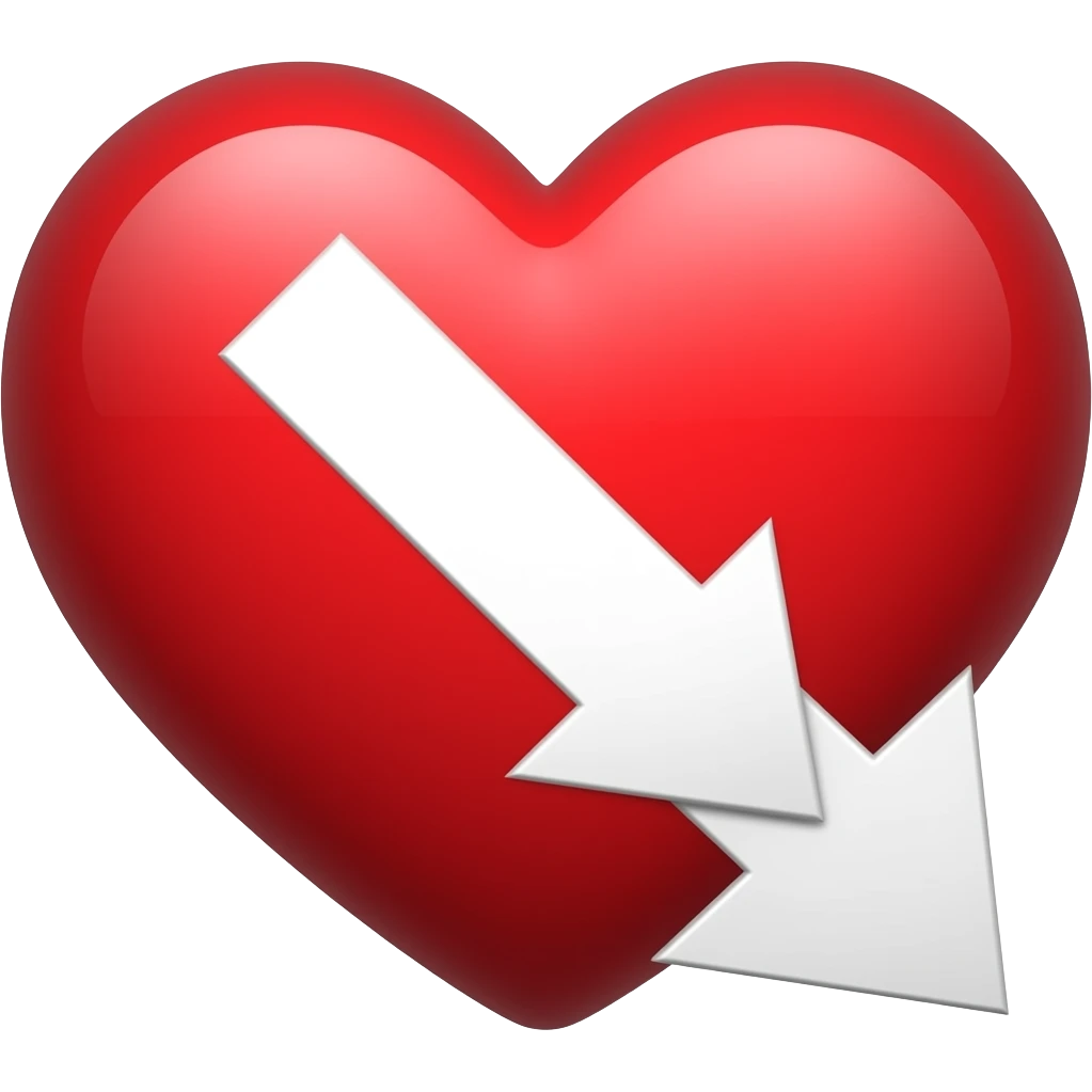 heart with arrow down emoji
