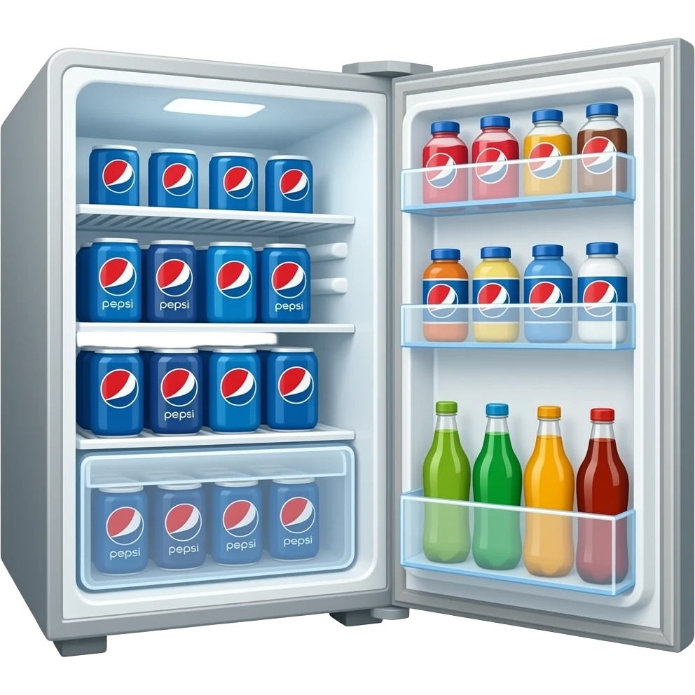 fridge full of pepsi emoji