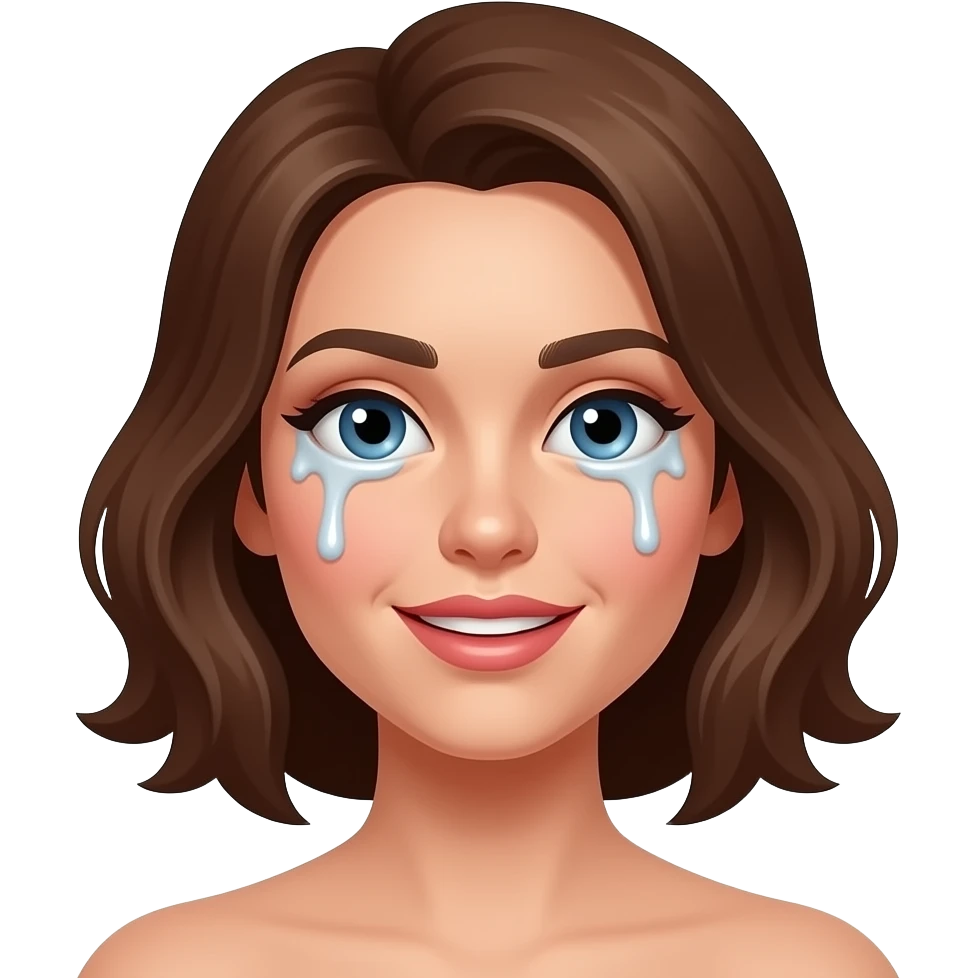 melted makeup woman emoji