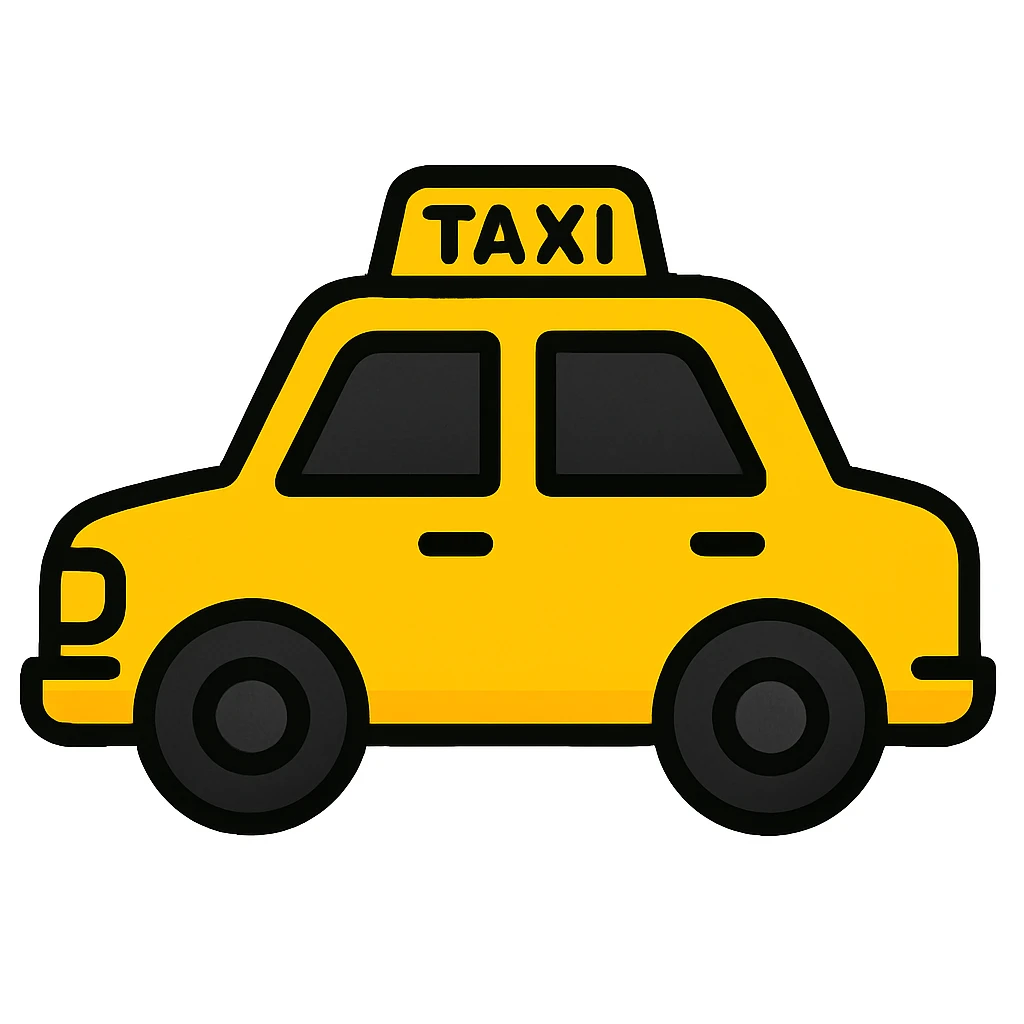 yellow taxi emoji emoji
