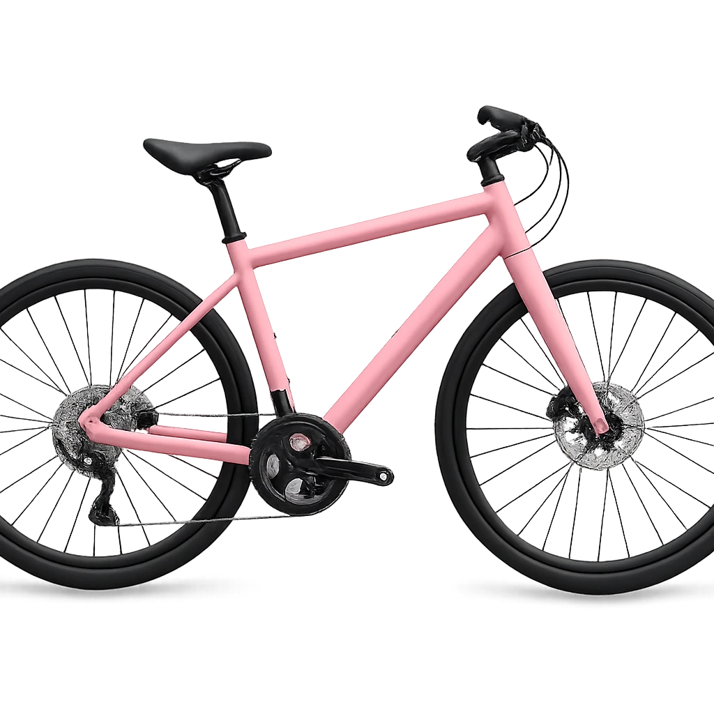 pink bicycle, trendy emoji