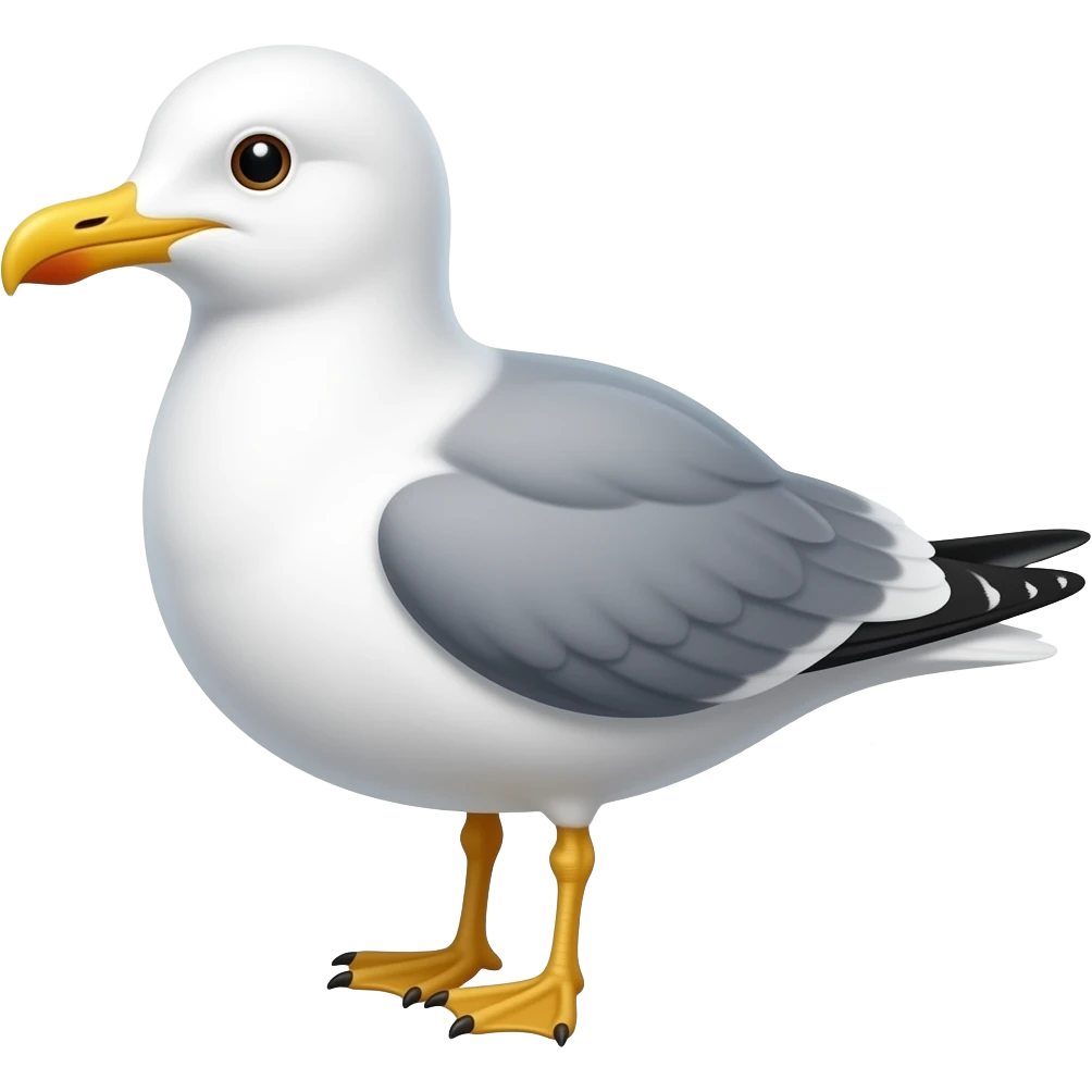 Seagull doing a shit emoji