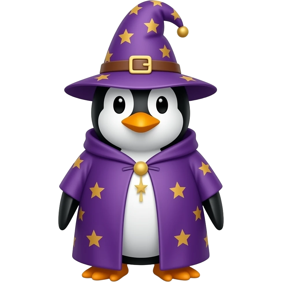 Penguin Wizard emoji