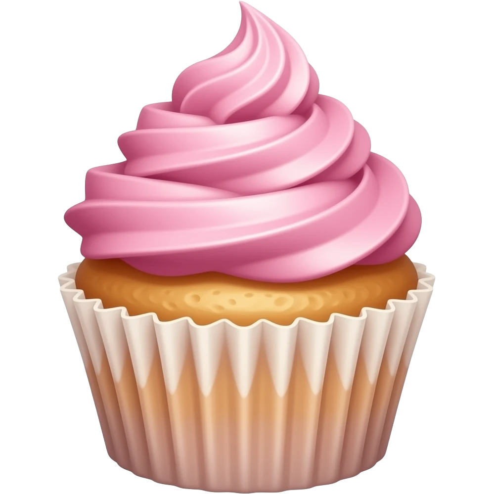 Cupcake with pink icing emoji