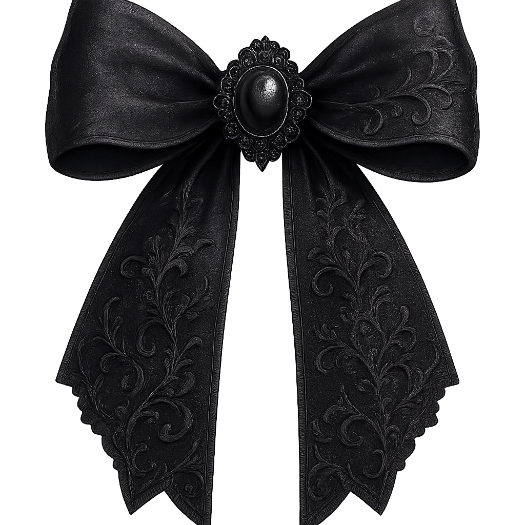 goth bow, remove background emoji