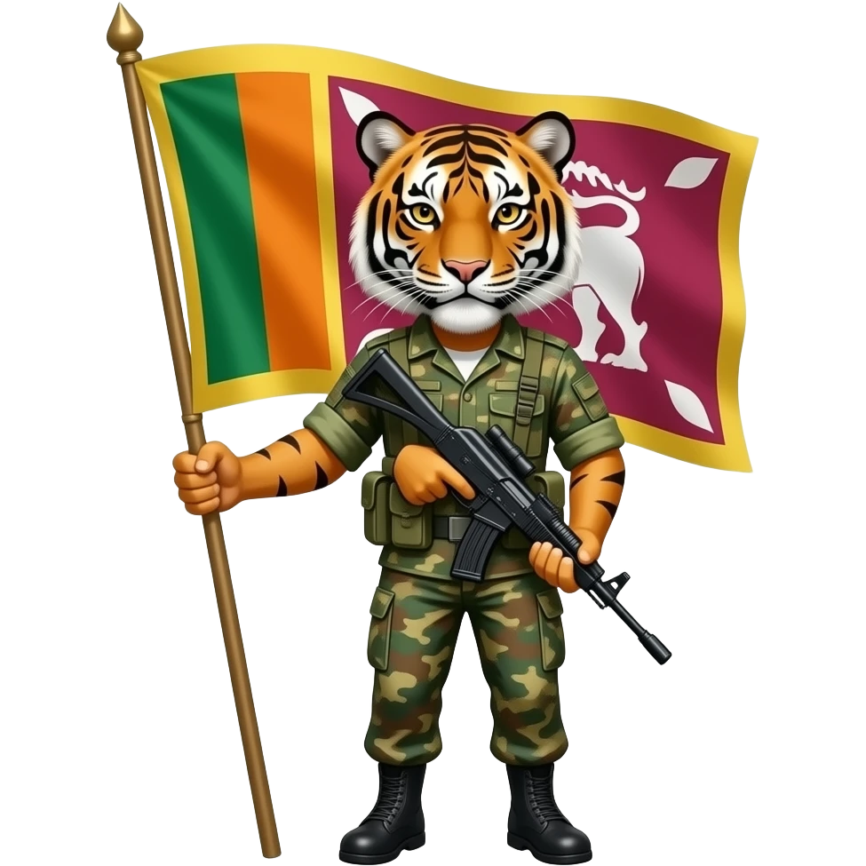 Tamil flag tigre armi emoji
