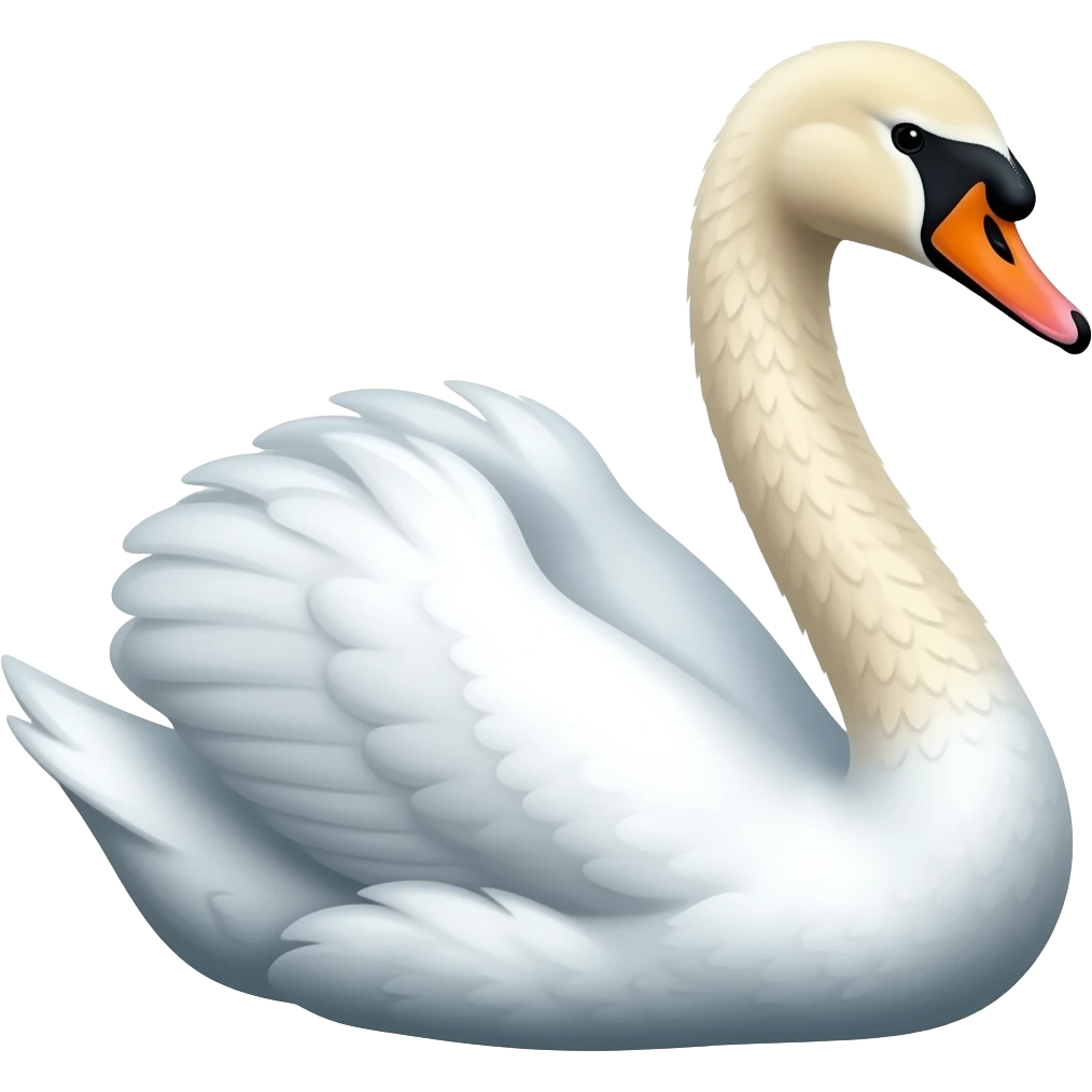 Swan emoji facing towords right side emoji