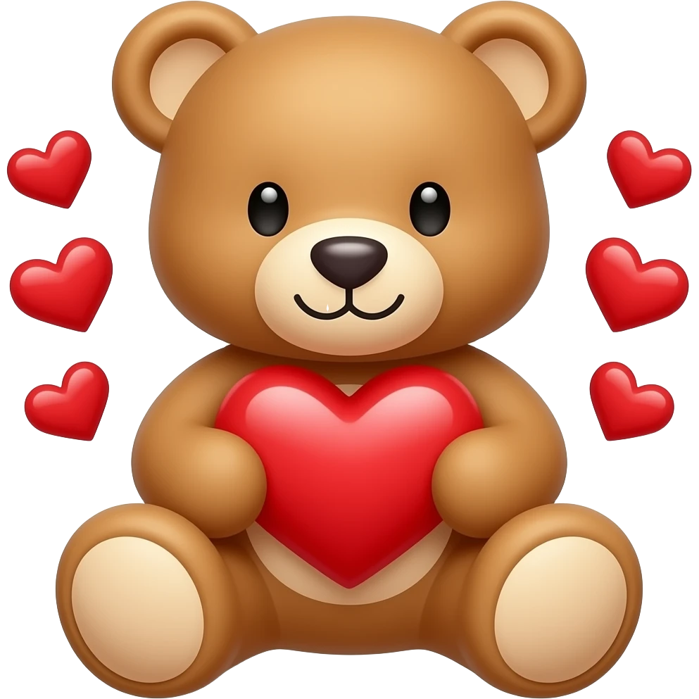 valentines teddy bear emoji