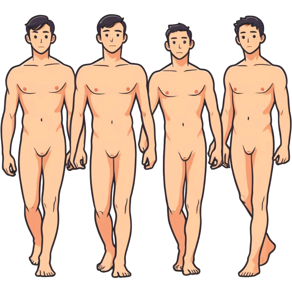 Naked men emoji