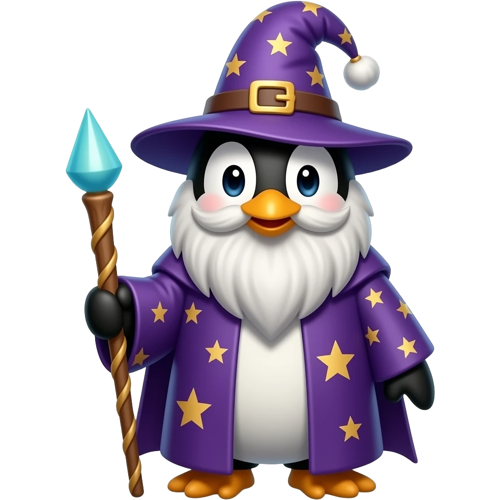 Penguin Wizard emoji